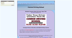 Desktop Screenshot of conroedrivingschool.com