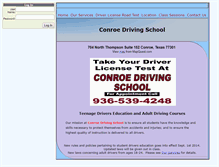 Tablet Screenshot of conroedrivingschool.com